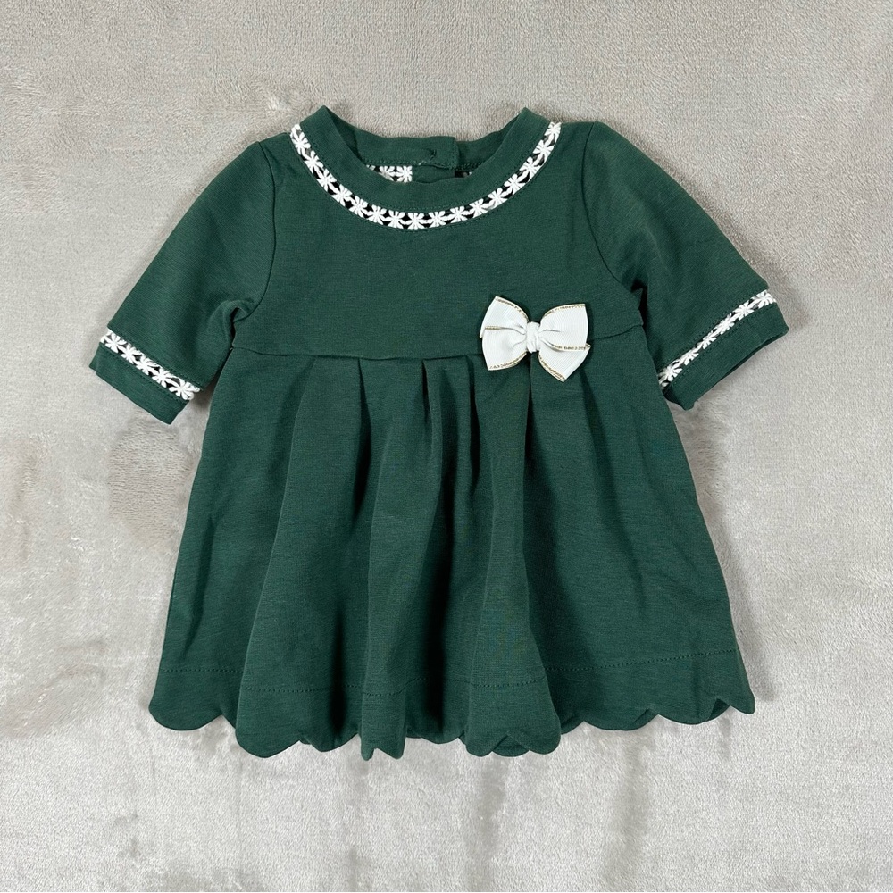 Tahari Green Lace Bow Dress